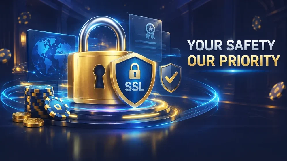 padlock icon with SSL encryption shield badge