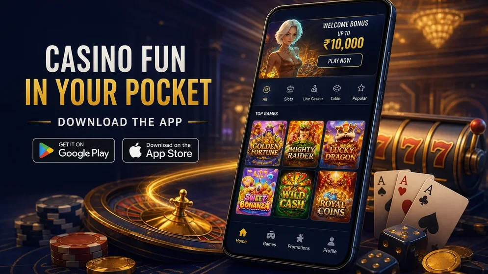 smartphone displaying MCW Apps Casino app interface